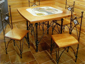 Кованые столы, предметы интерьера
